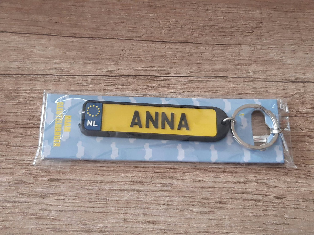 Sleutelhanger kenteken afgeronde hoeken: Anna