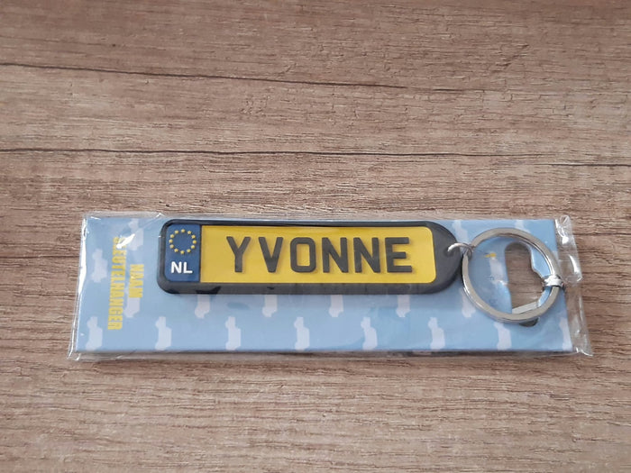 Sleutelhanger kenteken afgeronde hoeken: Yvonne