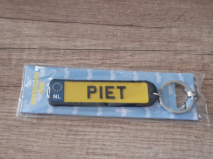 Sleutelhanger kenteken afgeronde hoeken: Piet