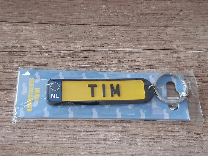 Sleutelhanger kenteken afgeronde hoeken: Tim