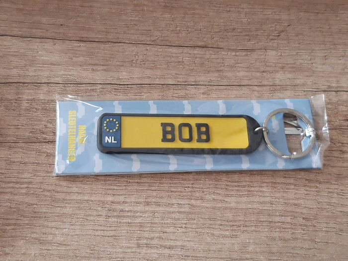 Sleutelhanger kenteken afgeronde hoeken: Bob