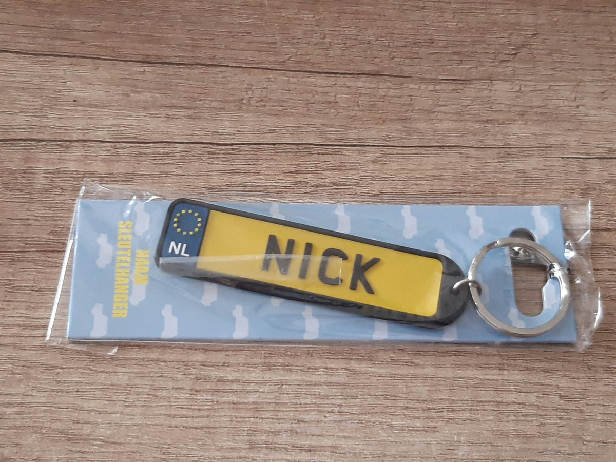 Sleutelhanger kenteken afgeronde hoeken: Nick