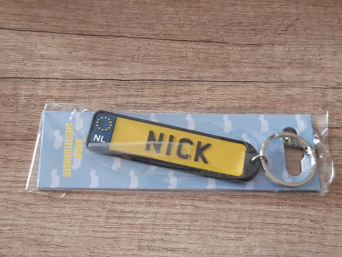 Sleutelhanger kenteken afgeronde hoeken: Nick
