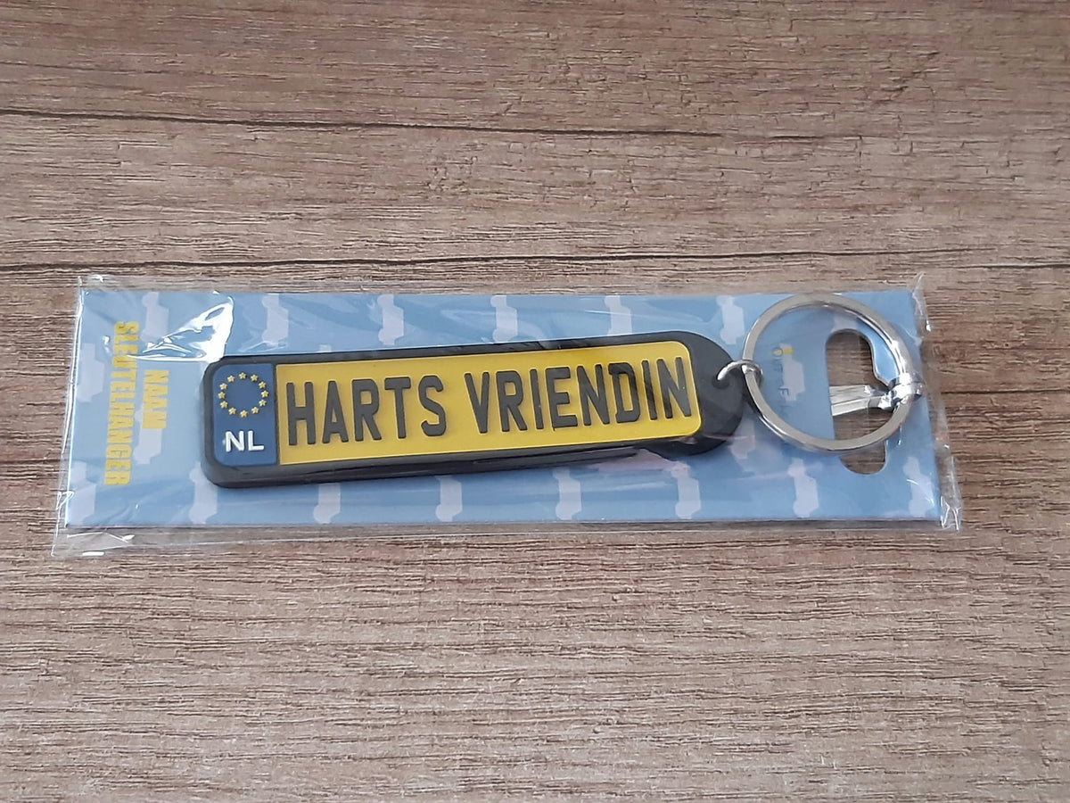 Sleutelhanger kenteken afgeronde hoeken: Harts vriendin
