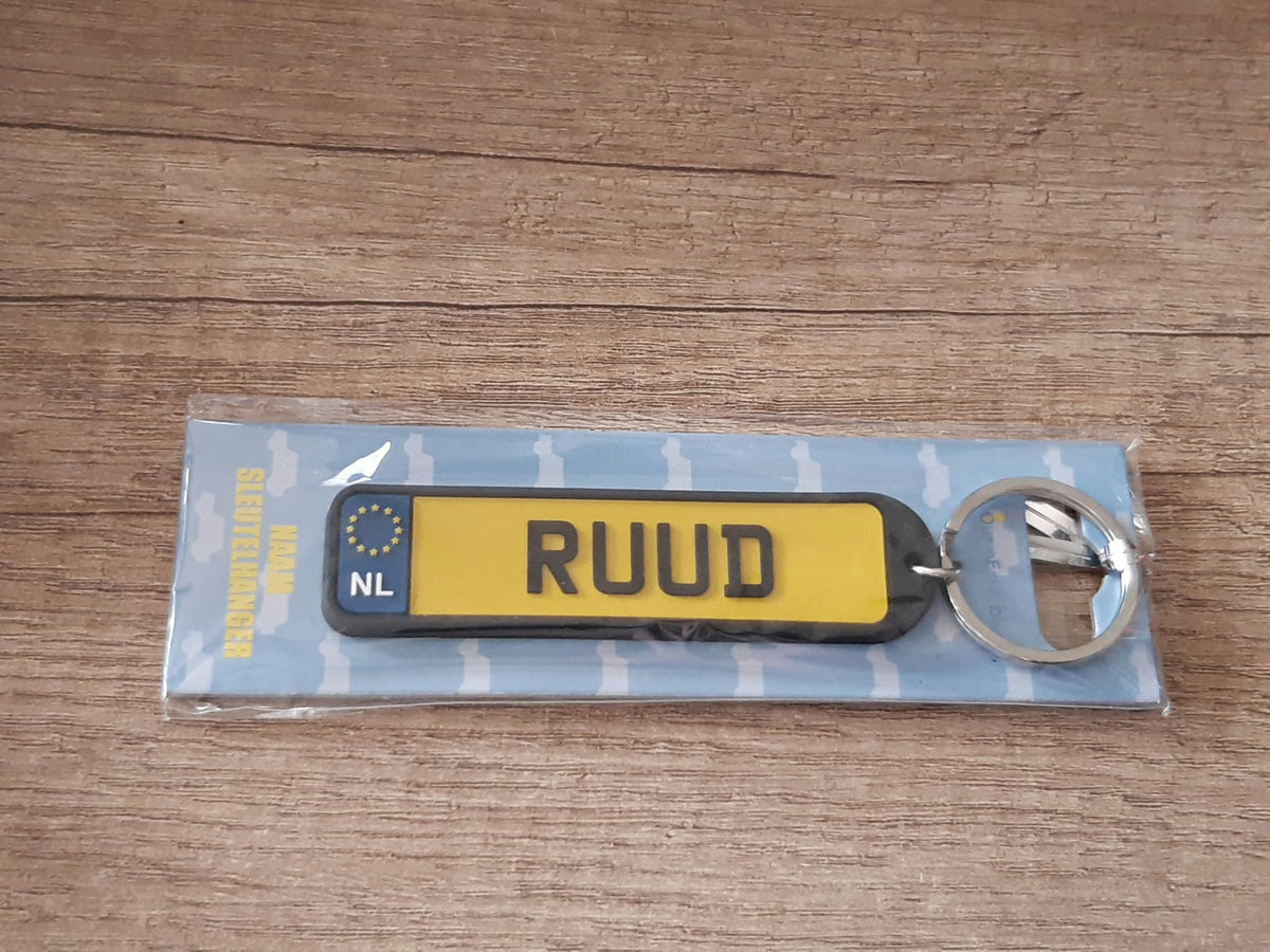 Sleutelhanger kenteken afgeronde hoeken: Ruud