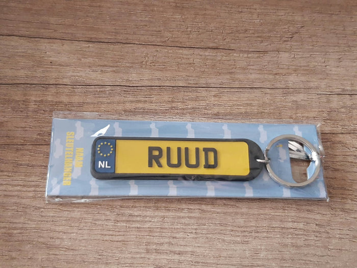 Sleutelhanger kenteken afgeronde hoeken: Ruud