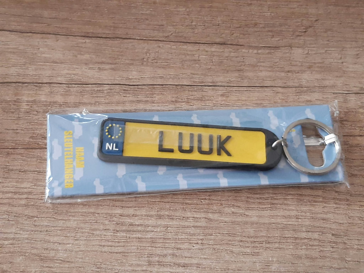 Sleutelhanger kenteken afgeronde hoeken: Luuk