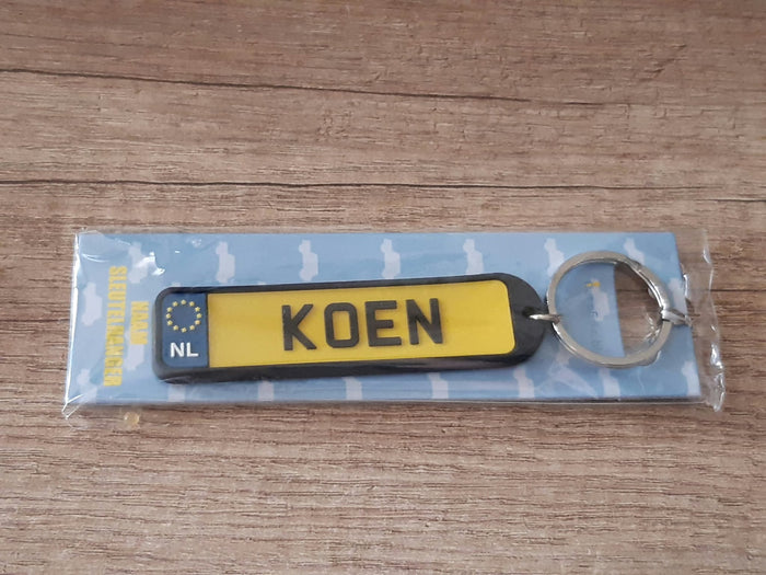 Sleutelhanger kenteken afgeronde hoeken: Koen
