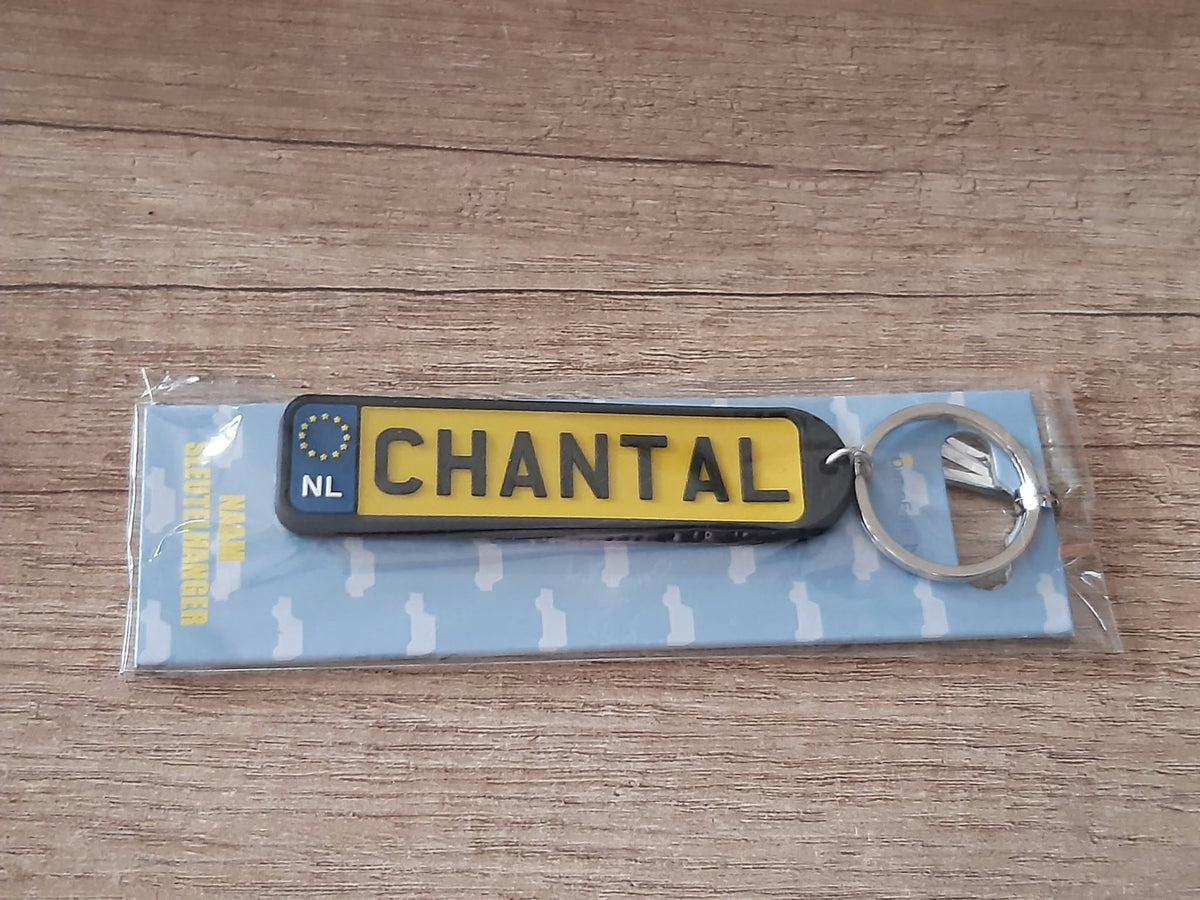 Sleutelhanger kenteken afgeronde hoeken: Chantal