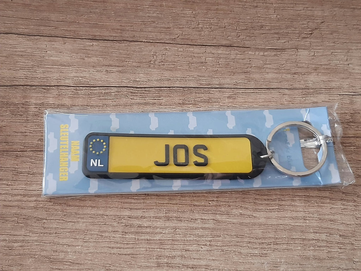 Sleutelhanger kenteken afgeronde hoeken: Jos