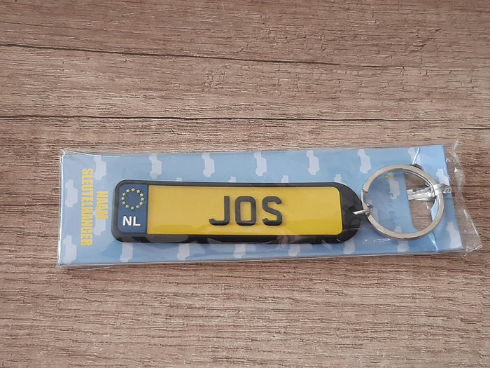 Sleutelhanger kenteken afgeronde hoeken: Jos