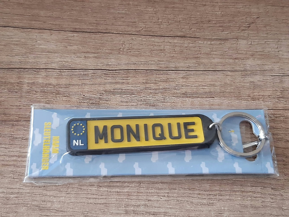 Sleutelhanger kenteken afgeronde hoeken: Monique