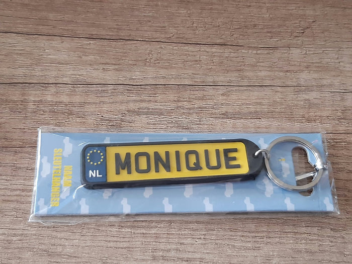 Sleutelhanger kenteken afgeronde hoeken: Monique