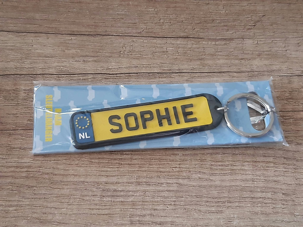 Sleutelhanger kenteken afgeronde hoeken: Sophie