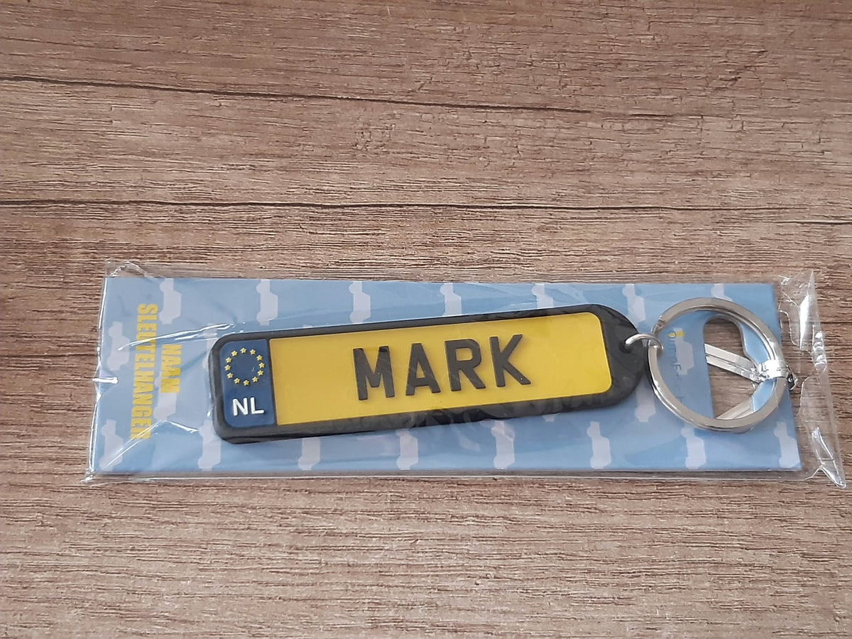 Sleutelhanger kenteken afgeronde hoeken: Mark