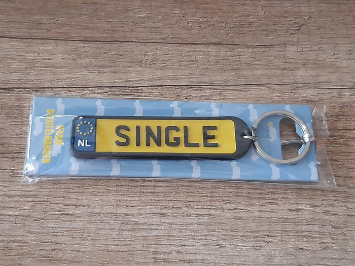 Sleutelhanger kenteken afgeronde hoeken: Single