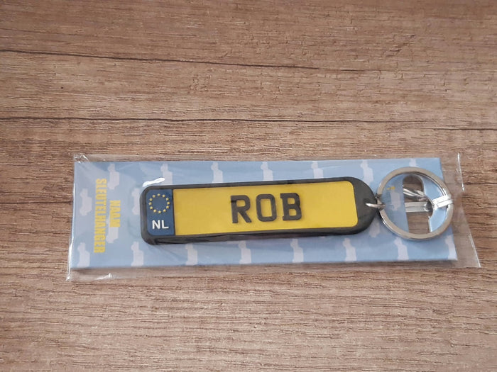 Sleutelhanger kenteken afgeronde hoeken: Rob