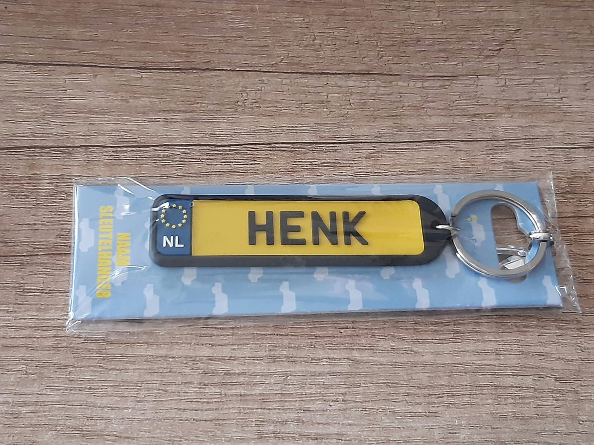 Sleutelhanger kenteken afgeronde hoeken: Henk