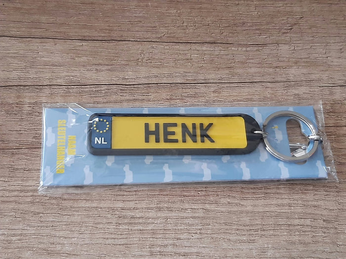 Sleutelhanger kenteken afgeronde hoeken: Henk