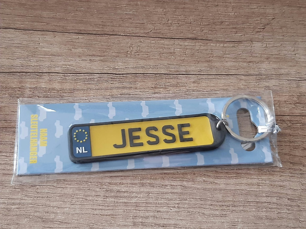Sleutelhanger kenteken afgeronde hoeken: Jesse