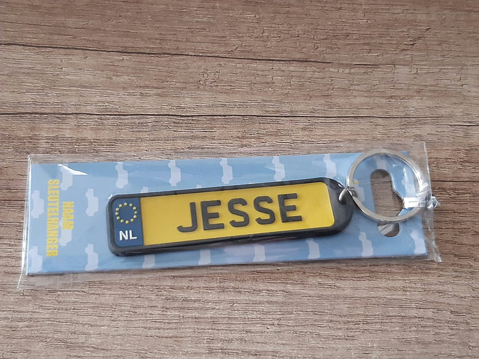 Sleutelhanger kenteken afgeronde hoeken: Jesse