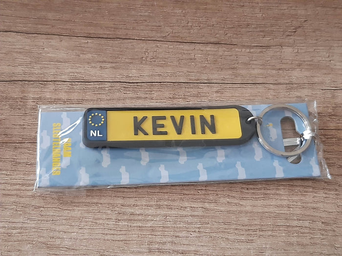 Sleutelhanger kenteken afgeronde hoeken: Kevin