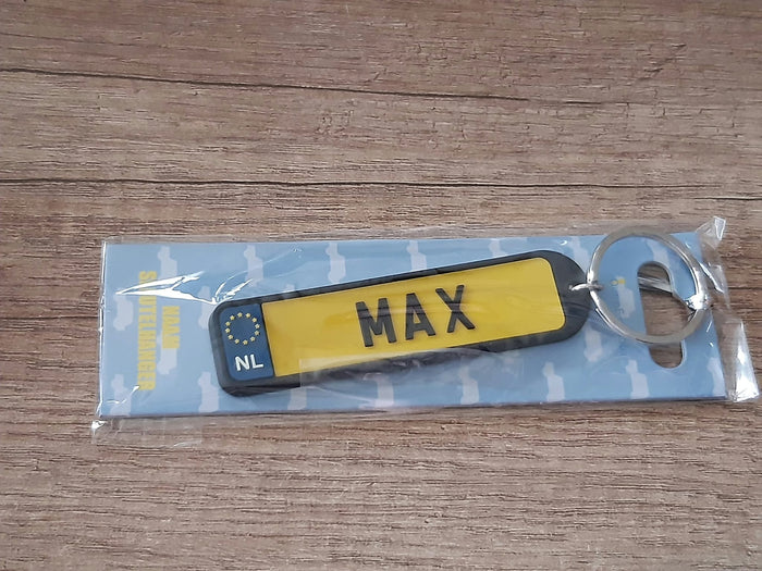 Sleutelhanger kenteken afgeronde hoeken: Max