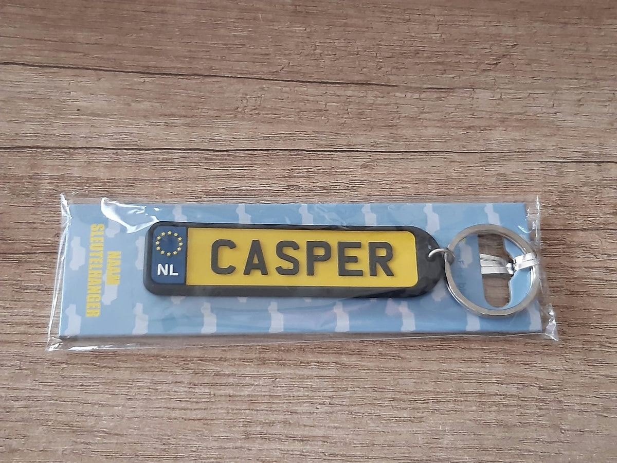 Sleutelhanger kenteken afgeronde hoeken: Casper