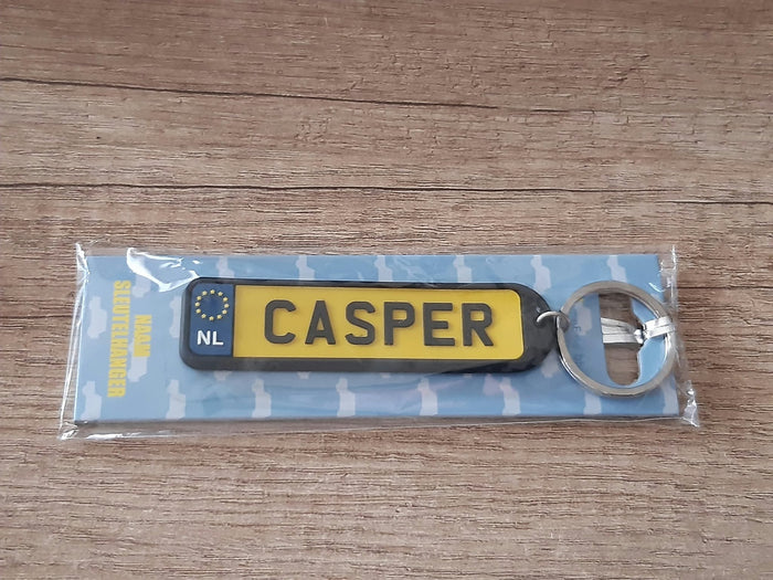 Sleutelhanger kenteken afgeronde hoeken: Casper