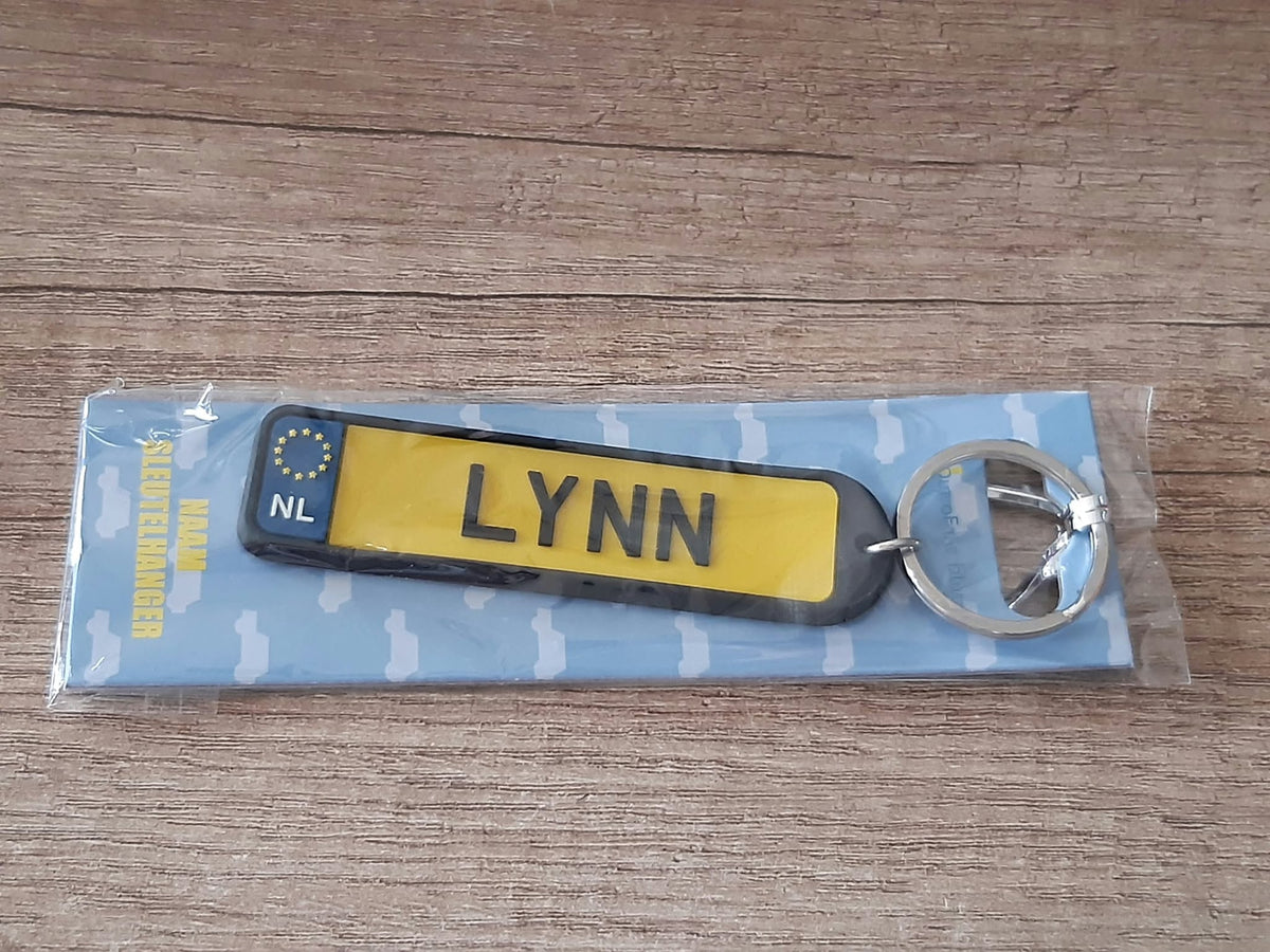 Sleutelhanger kenteken afgeronde hoeken: Lynn