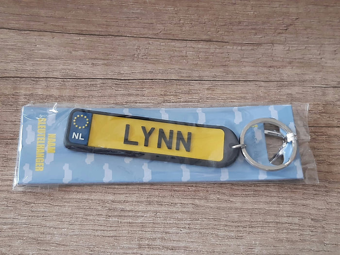 Sleutelhanger kenteken afgeronde hoeken: Lynn