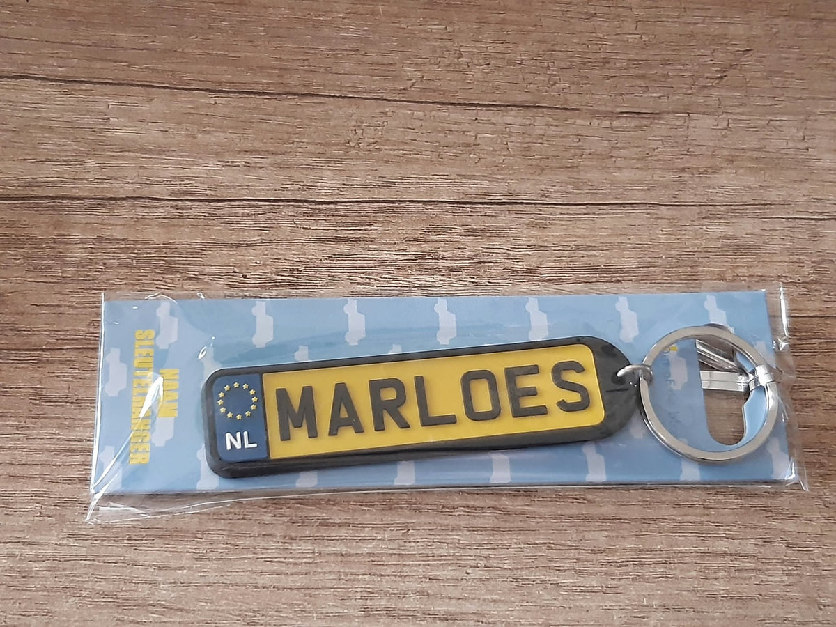 Sleutelhanger kenteken afgeronde hoeken: Marloes