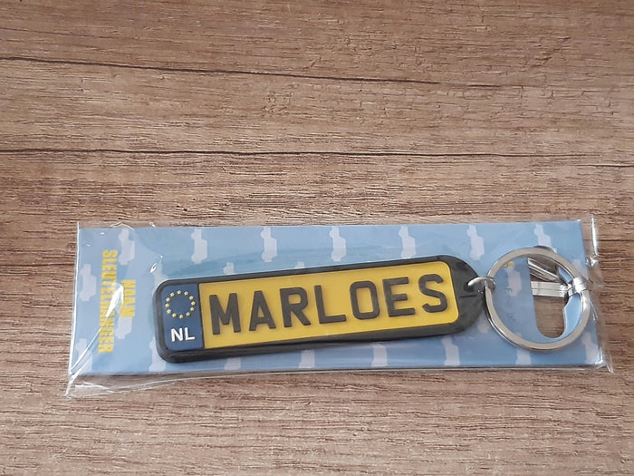 Sleutelhanger kenteken afgeronde hoeken: Marloes