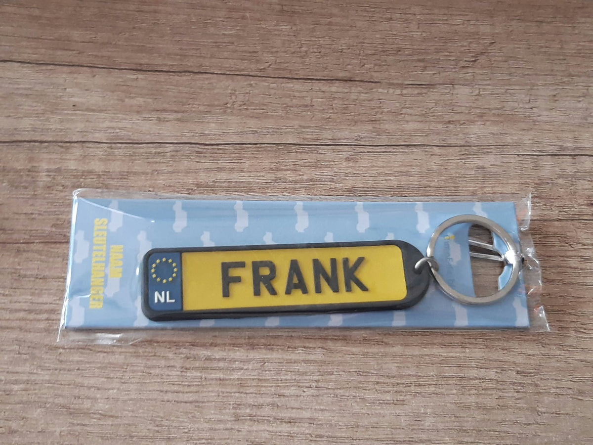 Sleutelhanger kenteken afgeronde hoeken: Frank