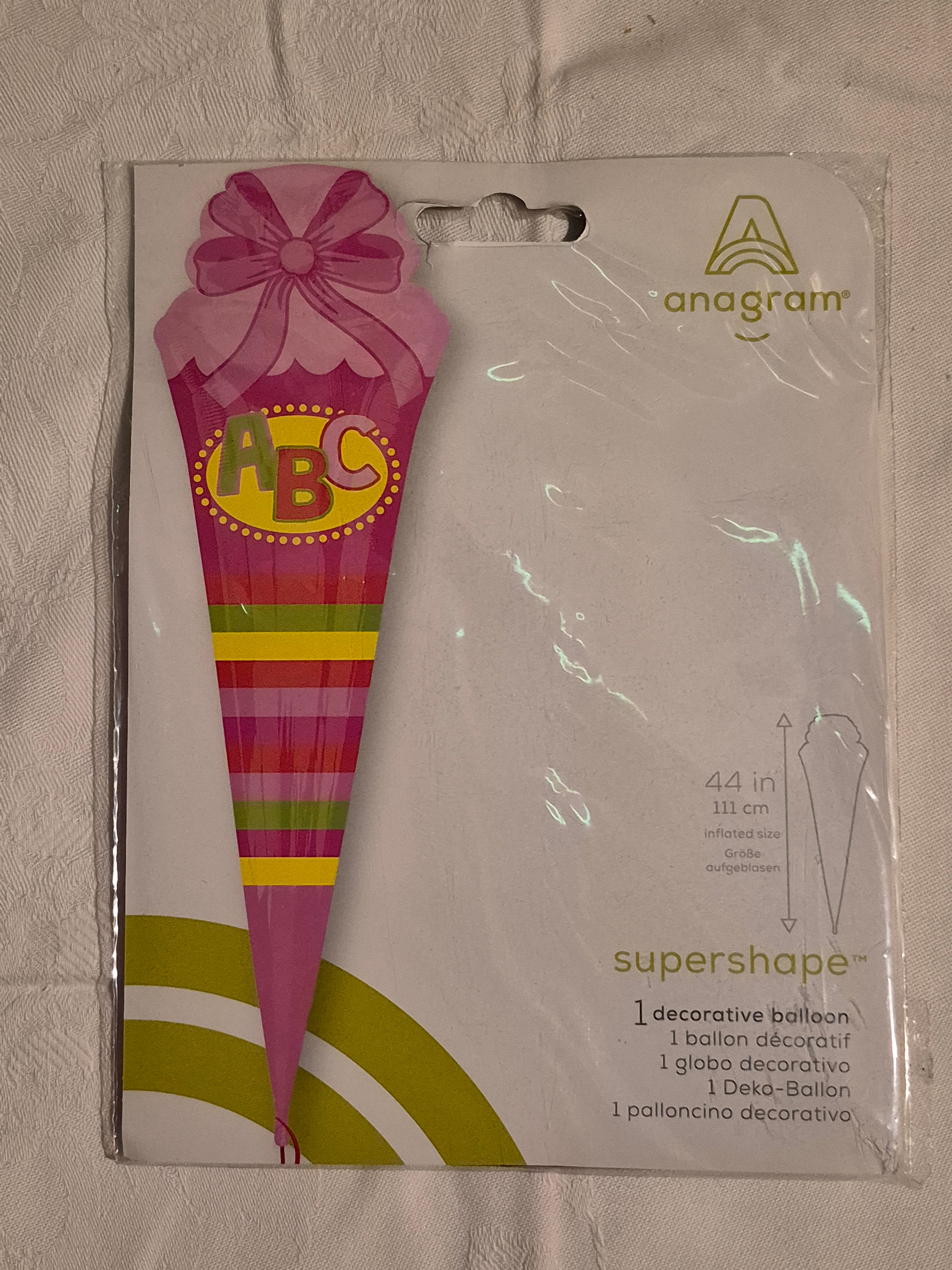 Snoepzak ABC roze
