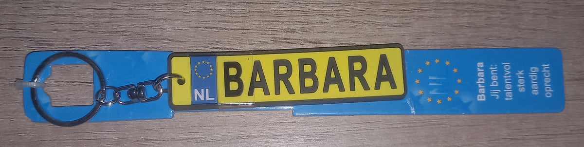 Sleutelhanger kenteken:  Barbara