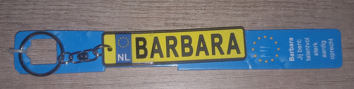 Sleutelhanger kenteken:  Barbara