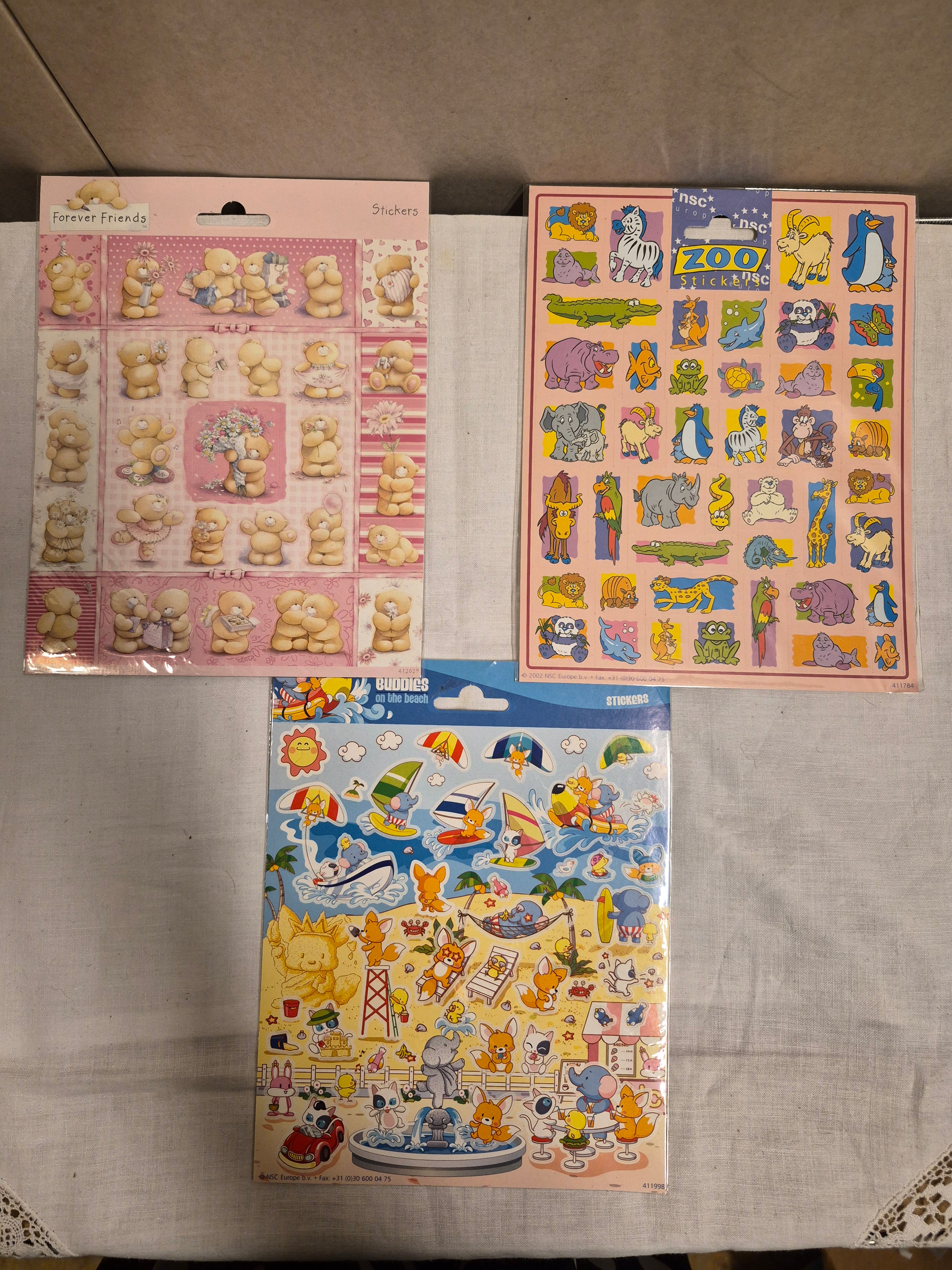 3x stickervellen zakje 2