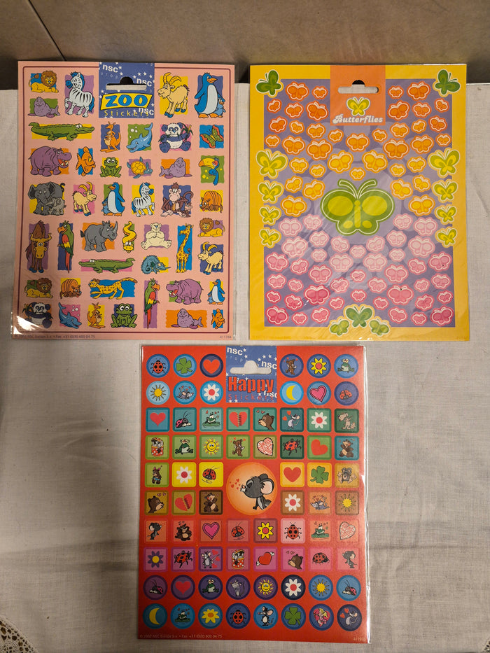 3x stickervellen zakje 4