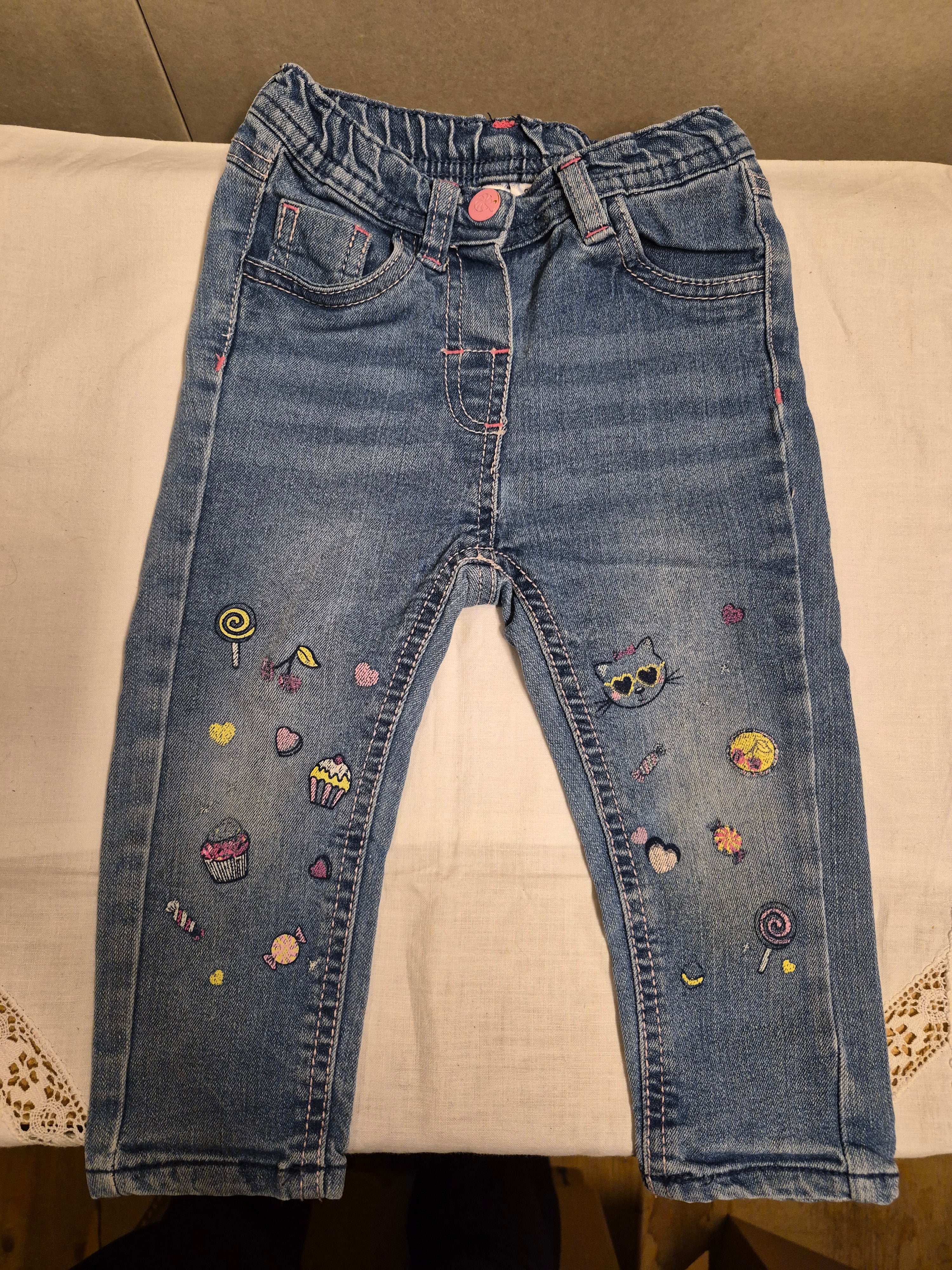 spijkerbroek met opdruk maat 86