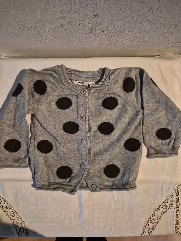 Vest grijs met zwarte stippen Mexx maat 74