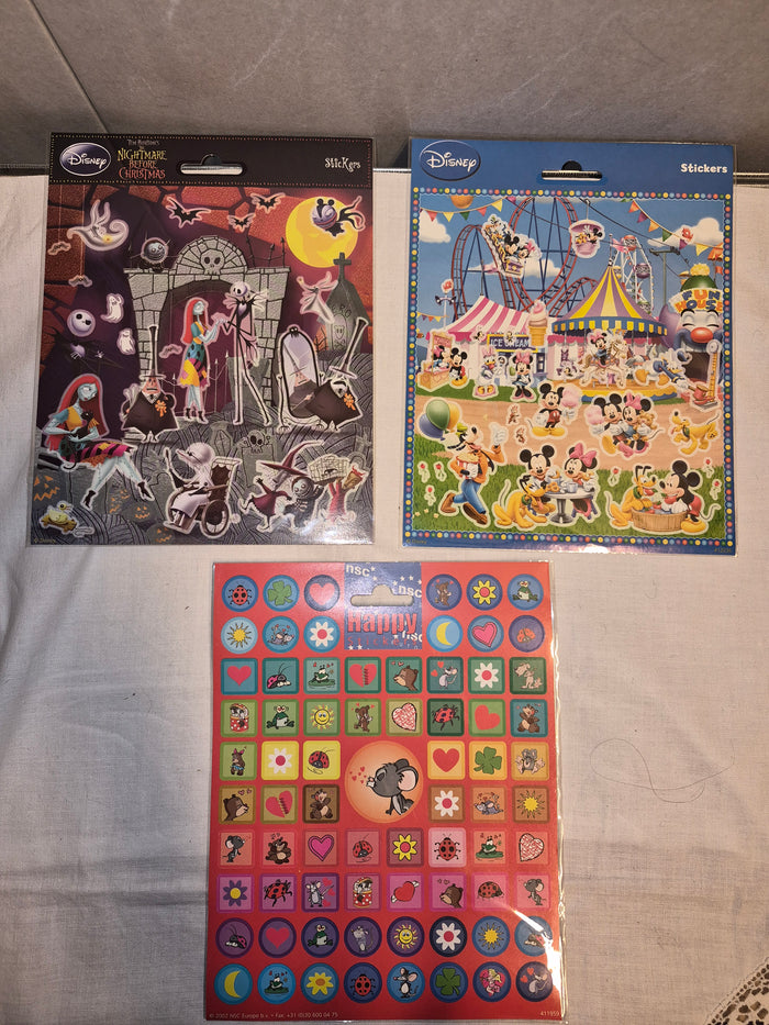 3x stickervellen setje 9