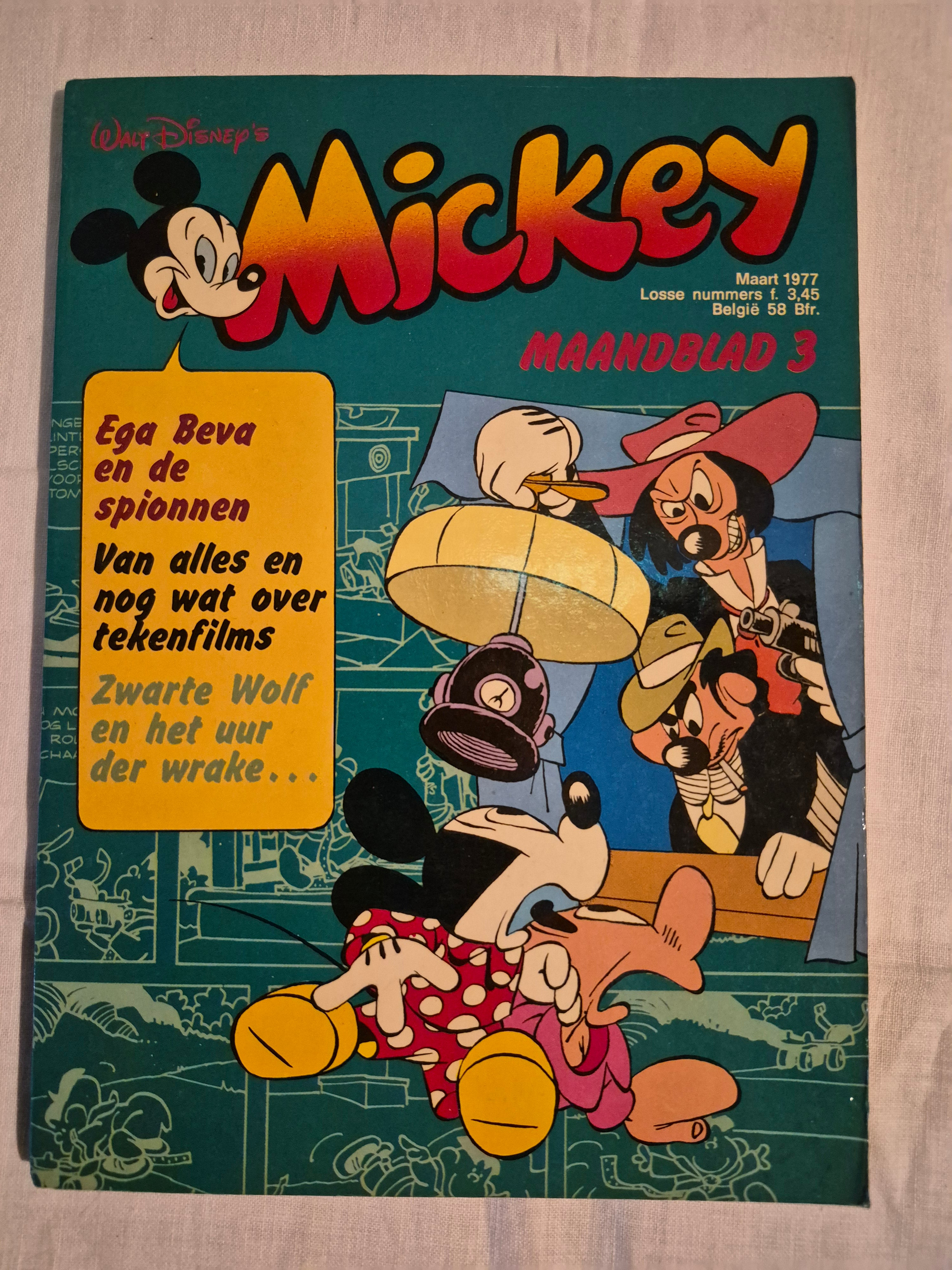 Disney mickey maandblad nr 3 jaartal 1977