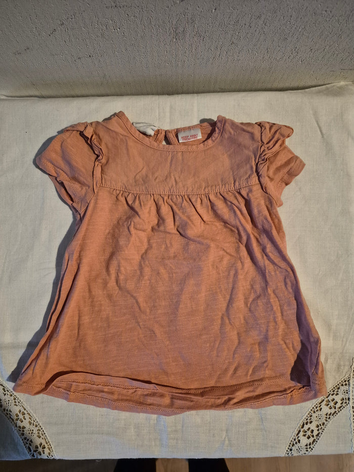 Zacht roze shirt Zara maat 74