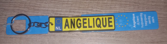 Sleutelhanger kenteken:  Angelique