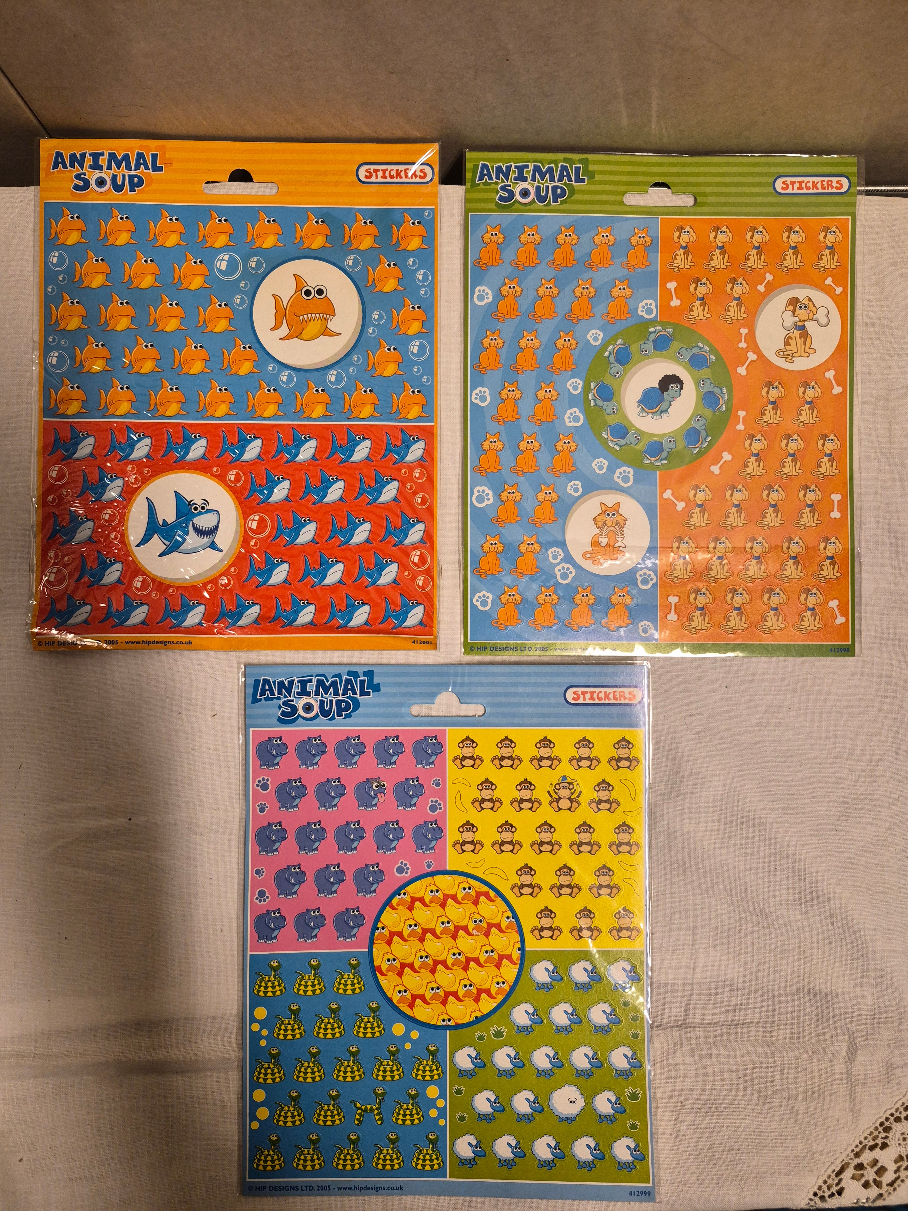 3x stickervellen zakje 7