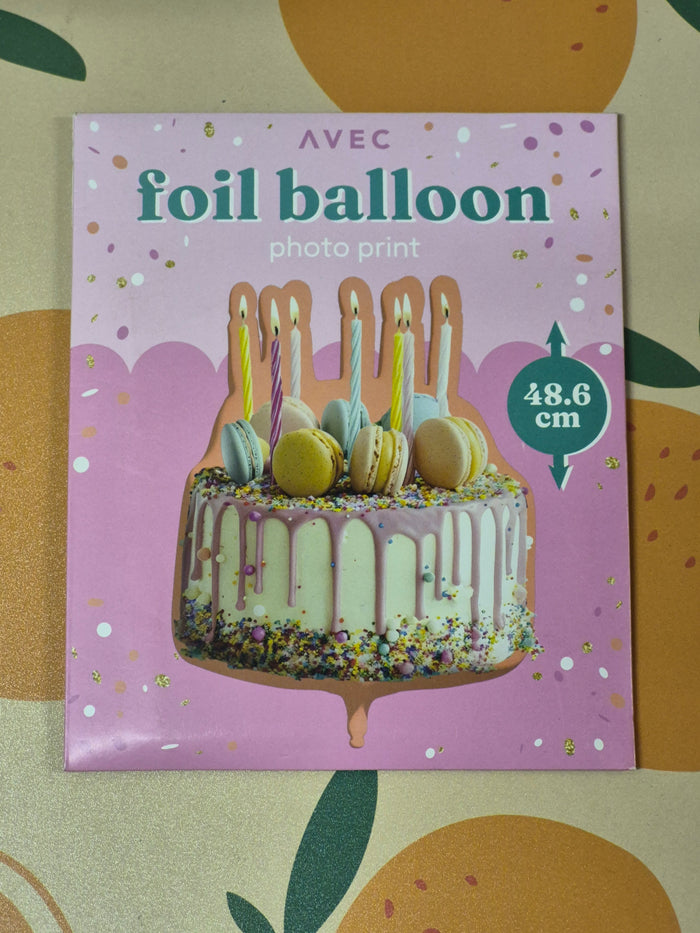Foli ballon taart met kaarsjes