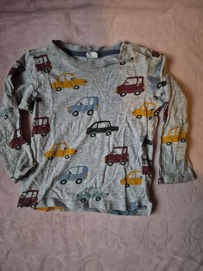 Shirt met autos H&M maat 86
