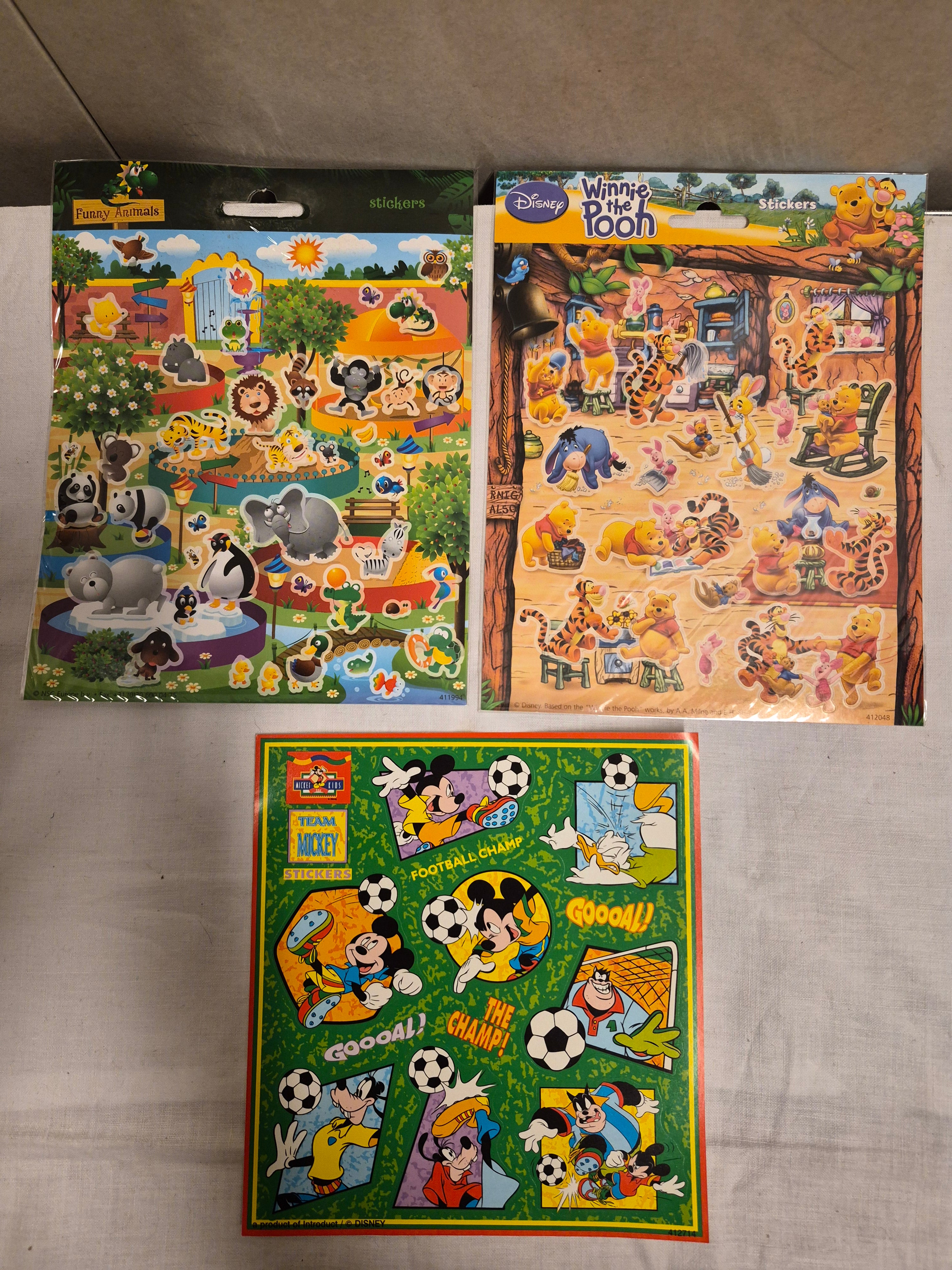 3x stickervellen zakje 5