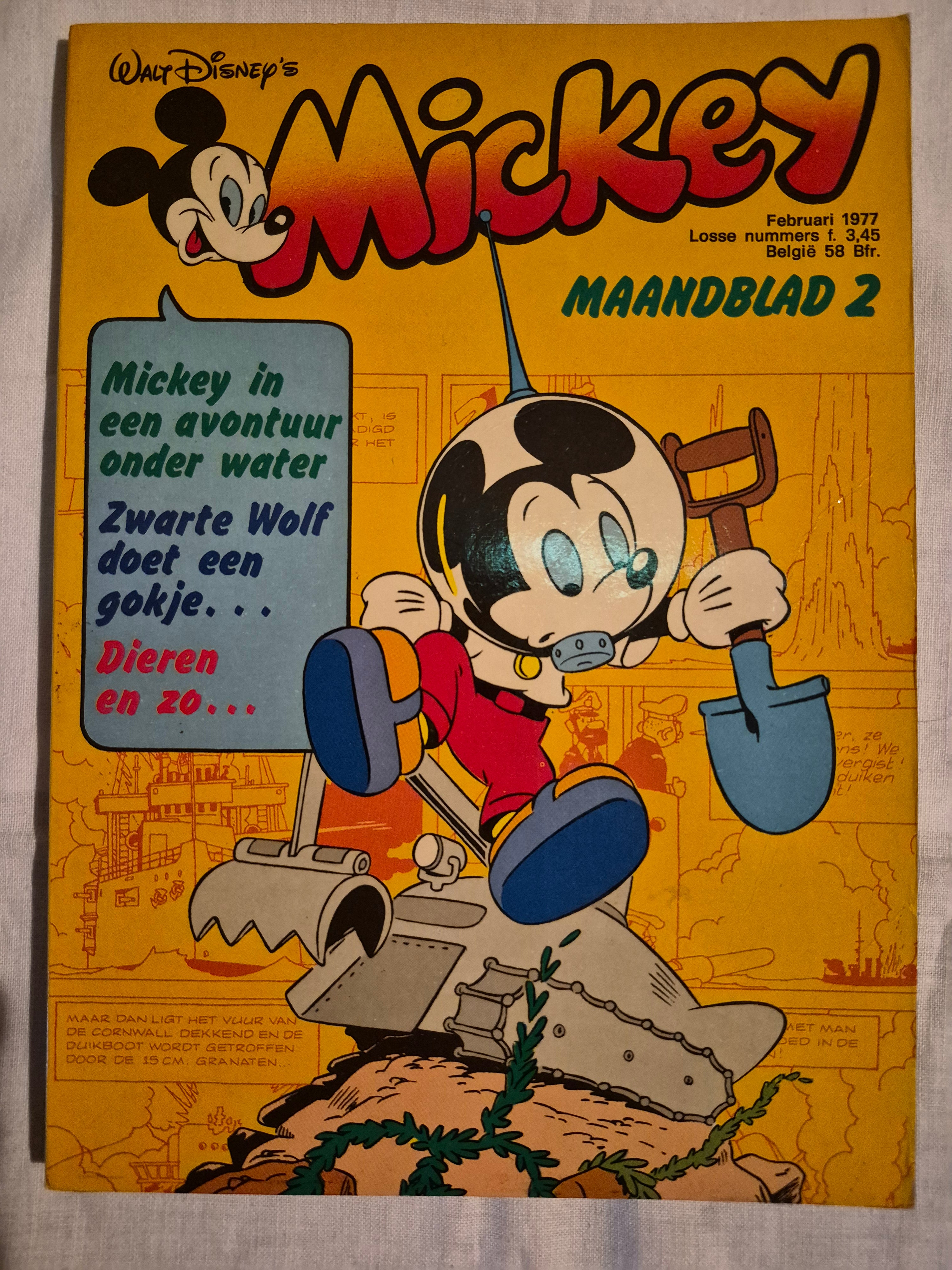 Disney mickey maandblad nr 2 jaartal 1977